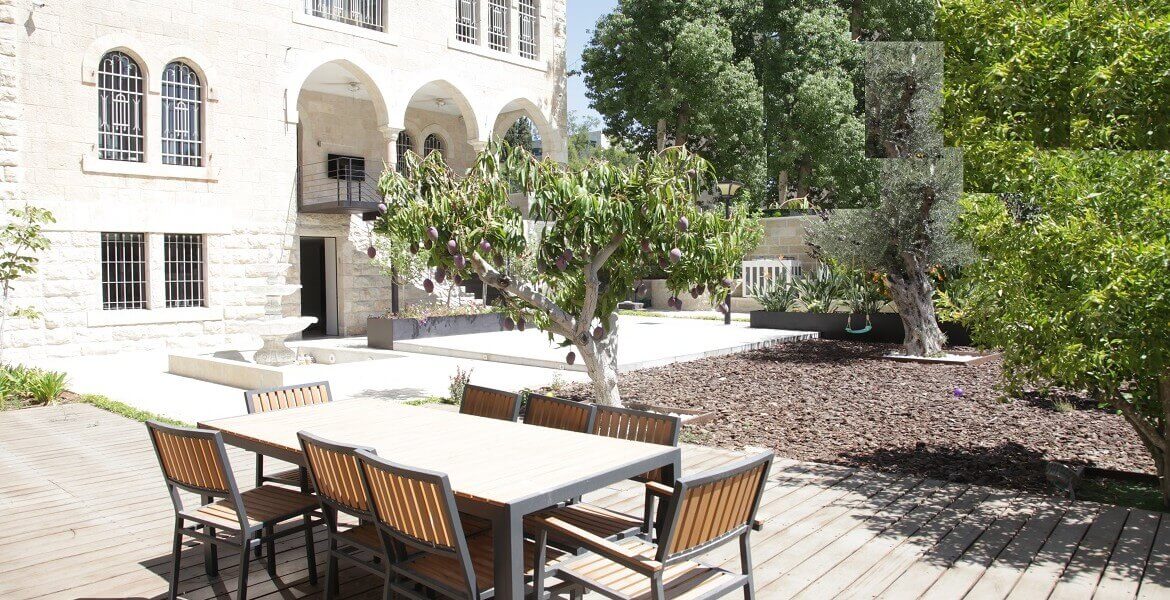 Unique prestigious garden apartment for rent Old Katamon Jerusalem
